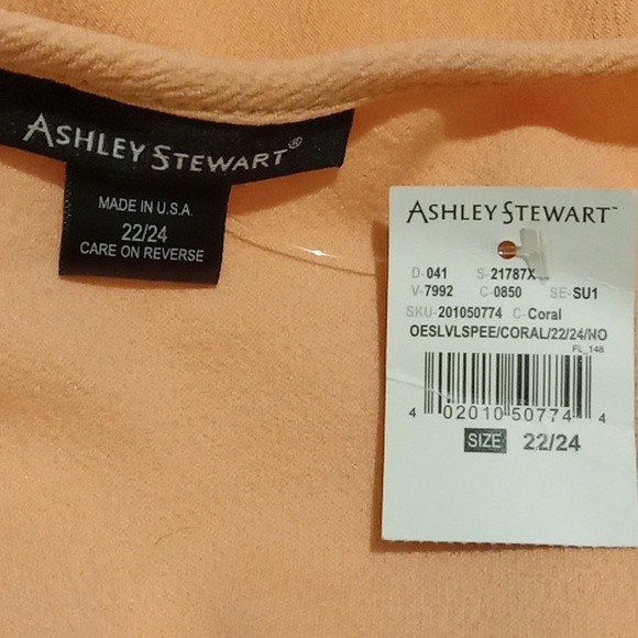 Ashley Stewart Orange Sleeveless Cutout Tank Top - Picture 3 of 4